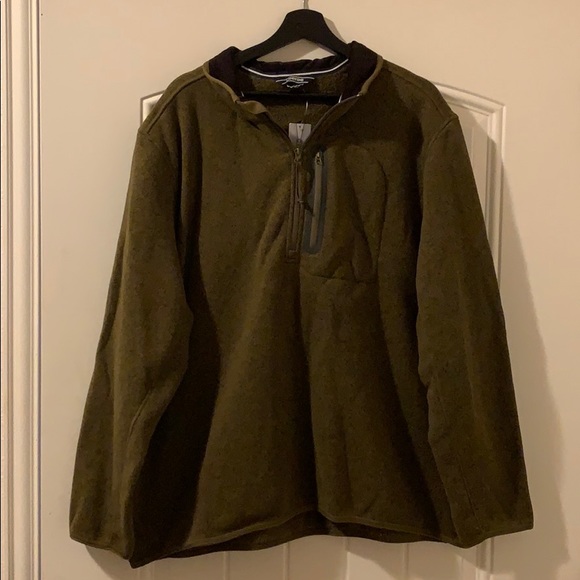 Land’s End Fleece Men’s Half Zip- Pine- XXL NWT - Picture 2 of 8